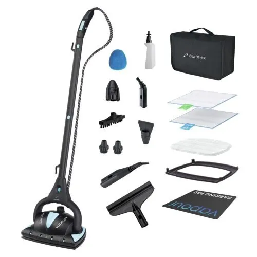 Euroflex Vapour Pro 20-Piece Steam Mop with Built-In Portable All-in-One Steam Cleaner (M4S)